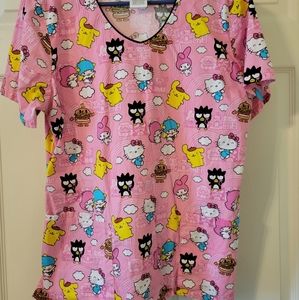 Cherokee Tooniforms Hello Kitty and Friends Scrub Top